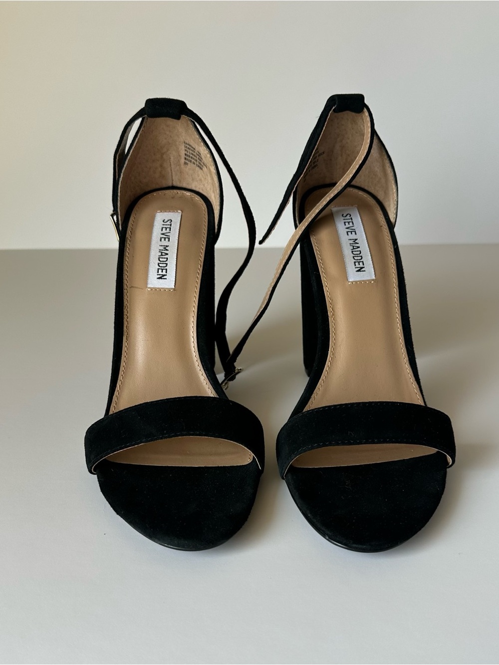 Steve Madden Black Suede Carson Heel